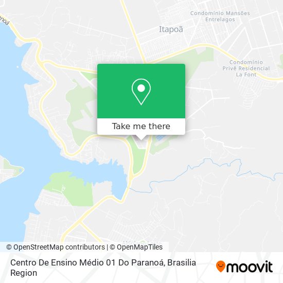 Centro De Ensino Médio 01 Do Paranoá map