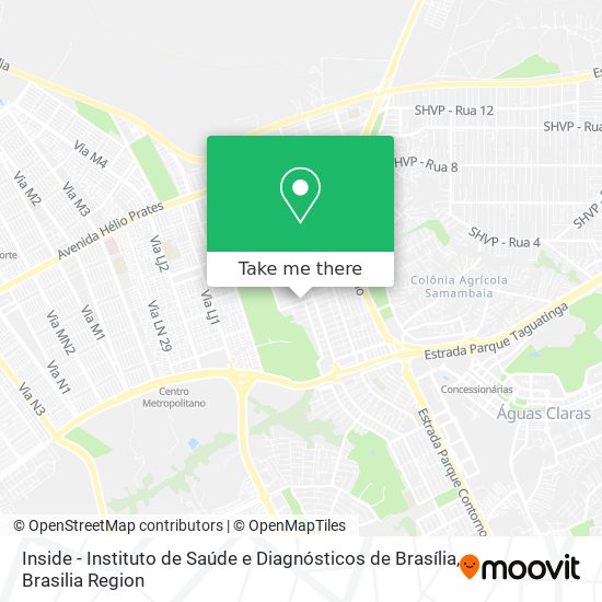 Inside - Instituto de Saúde e Diagnósticos de Brasília map