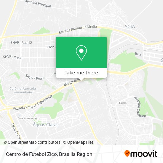 Centro de Futebol Zico map