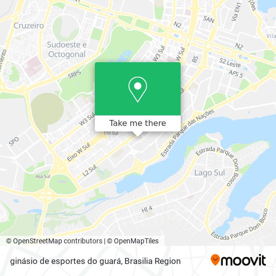 ginásio de esportes do guará map