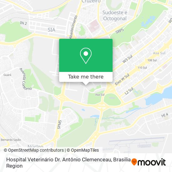 Hospital Veterinário Dr. Antônio Clemenceau map