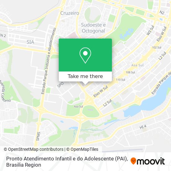 Pronto Atendimento Infantil e do Adolescente (PAI) map