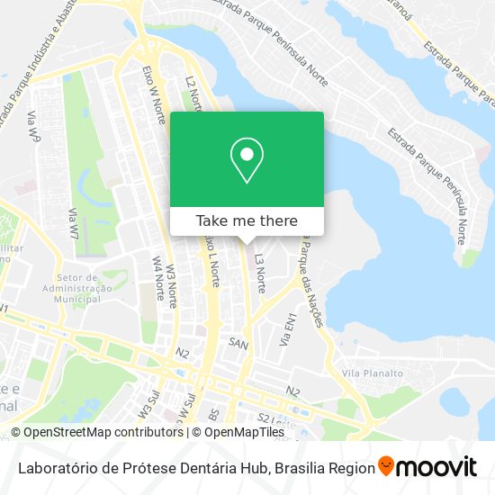 Mapa Laboratório de Prótese Dentária Hub