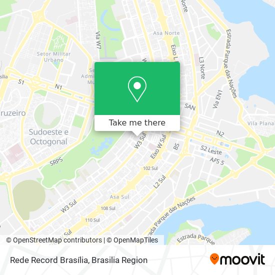 Rede Record Brasília map