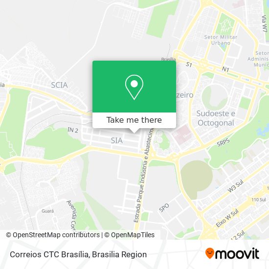 Correios CTC Brasília map