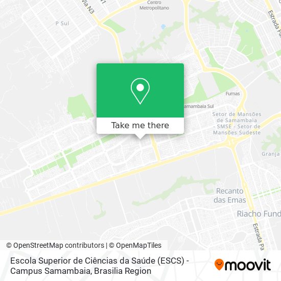 Mapa Escola Superior de Ciências da Saúde (ESCS) - Campus Samambaia