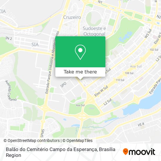 Balão do Cemitério Campo da Esperança map