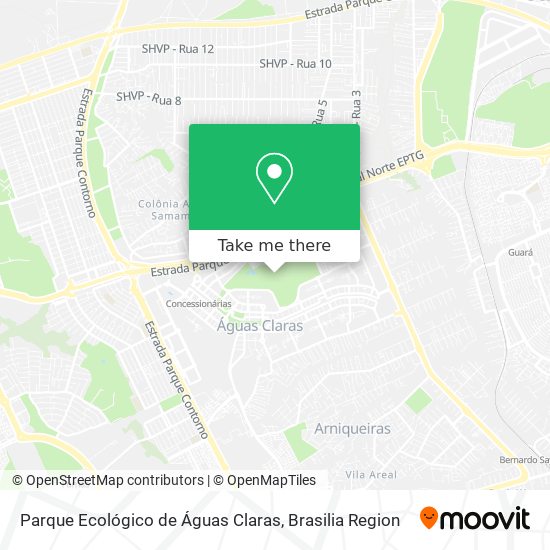 Parque Ecológico de Águas Claras map