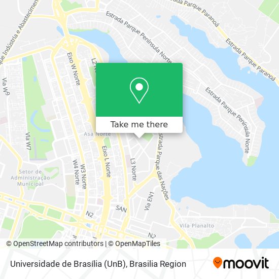 Mapa Universidade de Brasília (UnB)