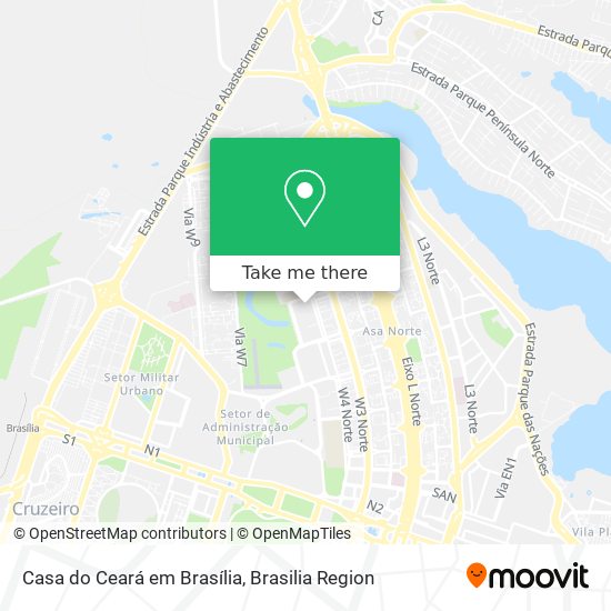 Casa do Ceará em Brasília map