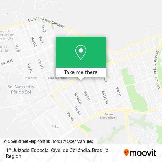 1º Juizado Especial Cível de Ceilândia map