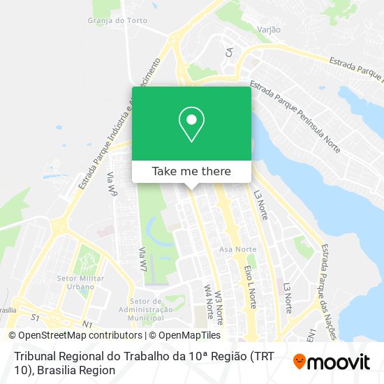 Tribunal Regional do Trabalho da 10ª Região (TRT 10) map