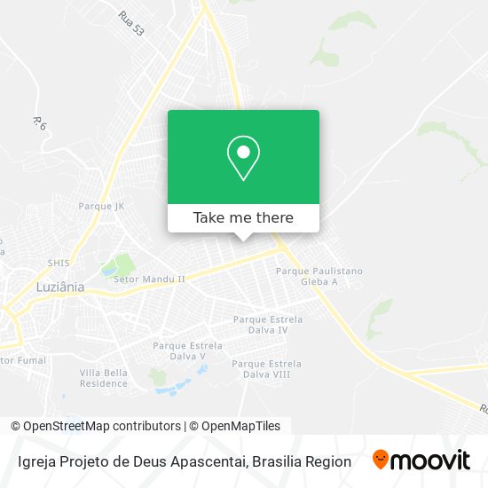 Igreja Projeto de Deus Apascentai map