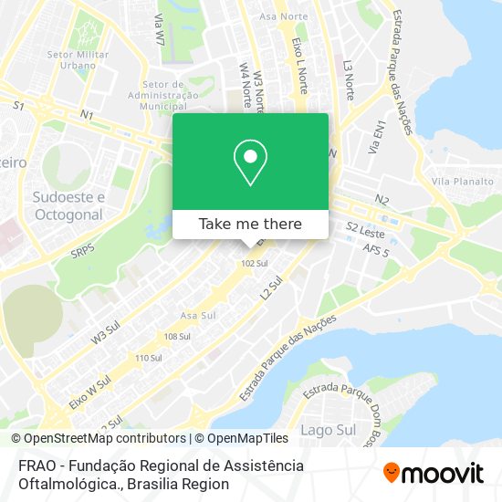 FRAO - Fundação Regional de Assistência Oftalmológica. map