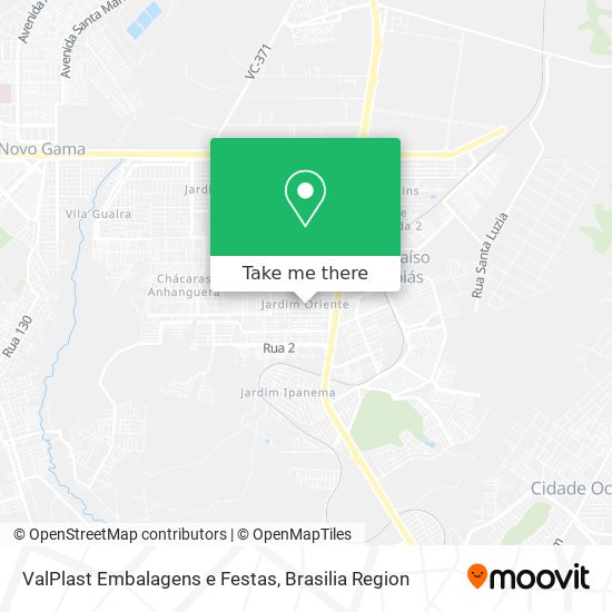 Mapa ValPlast Embalagens e Festas