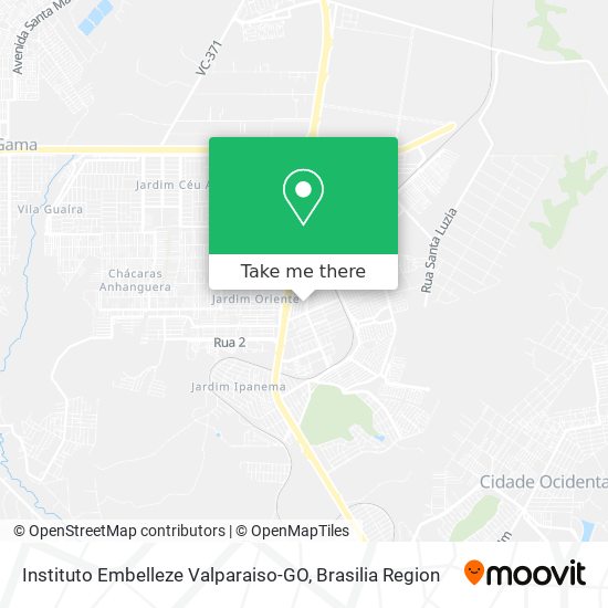 Mapa Instituto Embelleze Valparaiso-GO