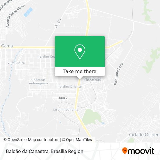 Balcão da Canastra map