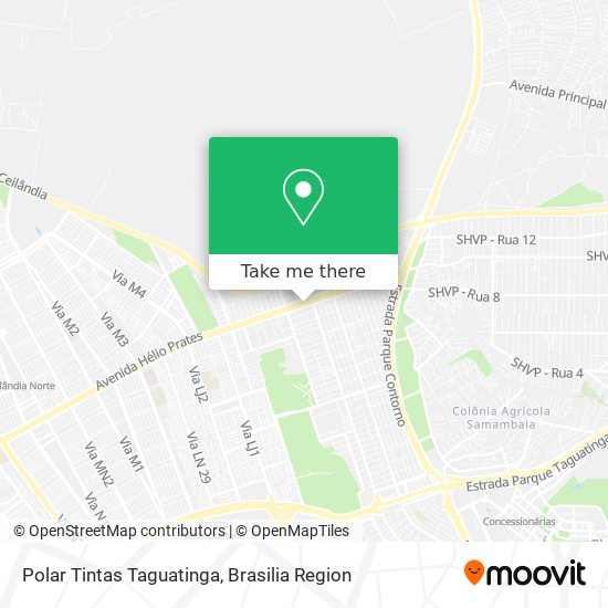 Polar Tintas Taguatinga map