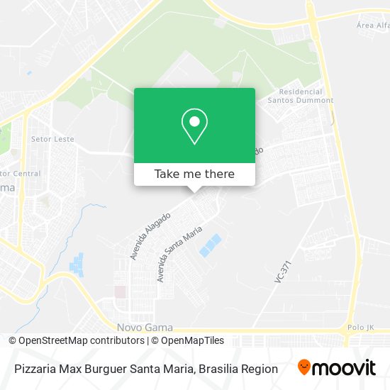 Pizzaria Max Burguer Santa Maria map