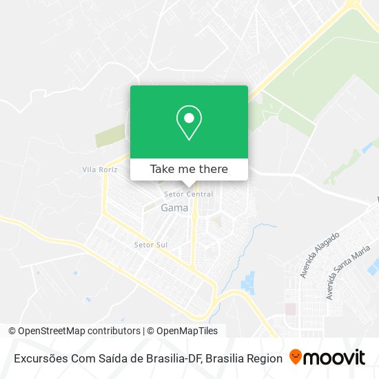 Excursões Com Saída de Brasilia-DF map