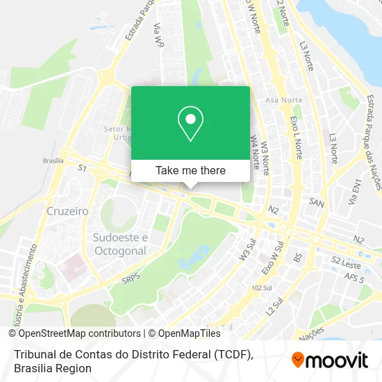 Tribunal de Contas do Distrito Federal (TCDF) map