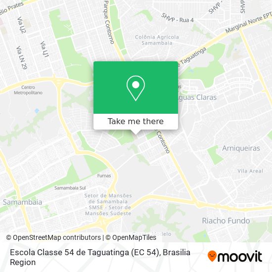 Mapa Escola Classe 54 de Taguatinga (EC 54)