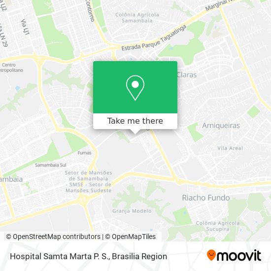 Hospital Samta Marta P. S. map