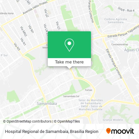 Hospital Regional de Samambaia map