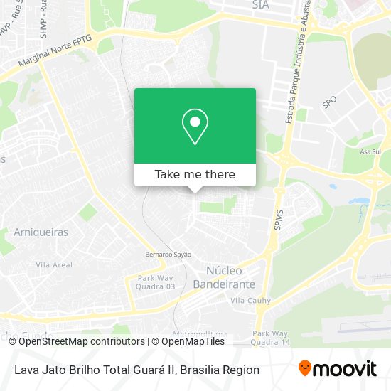 Lava Jato Brilho Total Guará II map