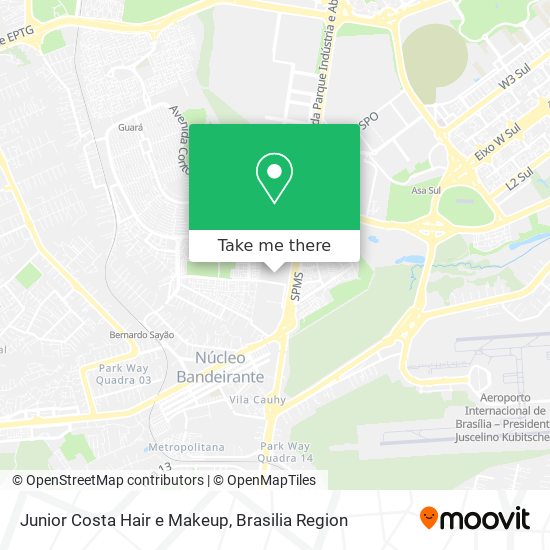 Junior Costa Hair e Makeup map