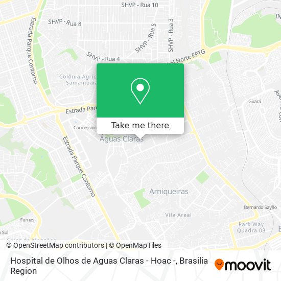 Hospital de Olhos de Aguas Claras - Hoac - map