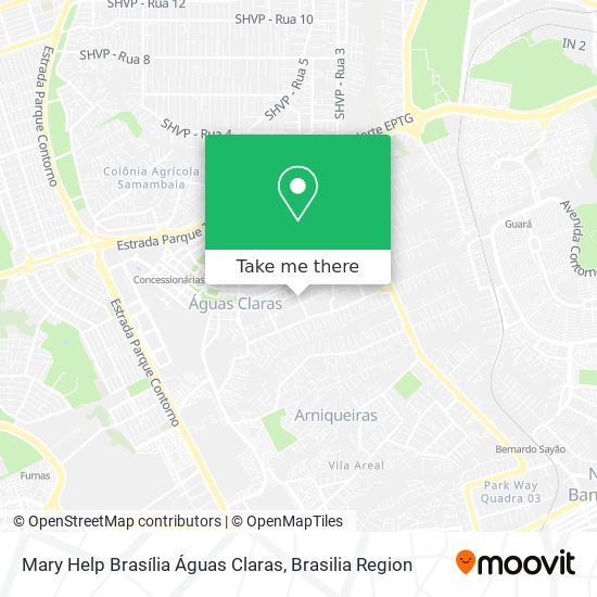 Mary Help Brasília Águas Claras map
