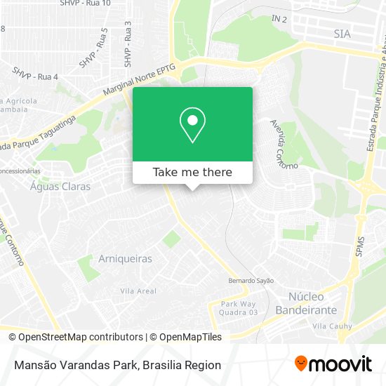Mansão Varandas Park map