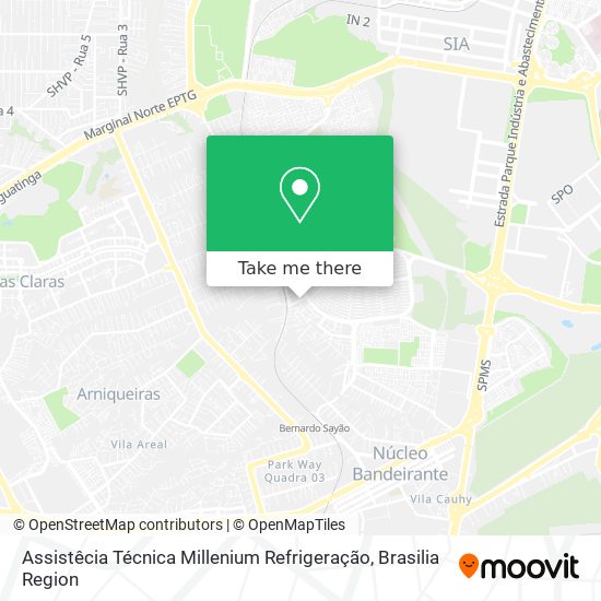 Assistêcia Técnica Millenium Refrigeração map