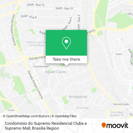 Condomínio do Supremo Residencial Clube e Supremo Mall map