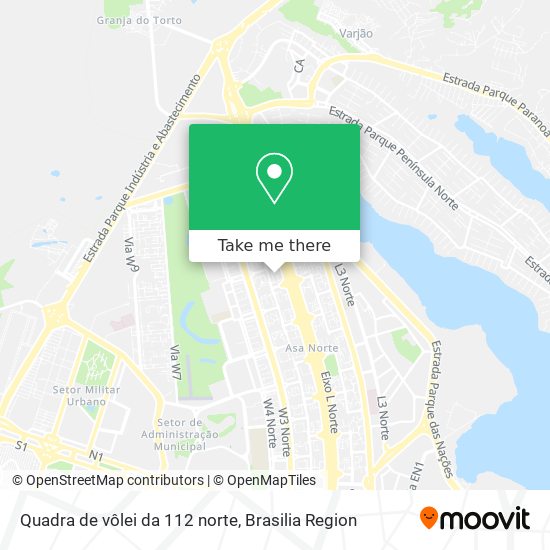Quadra de vôlei da 112 norte map