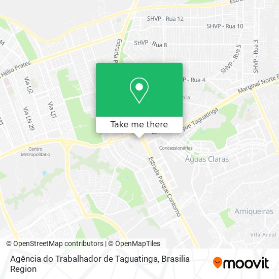 Mapa Agência do Trabalhador de Taguatinga