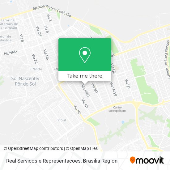 Real Servicos e Representacoes map