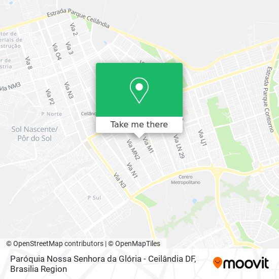 Paróquia Nossa Senhora da Glória - Ceilândia DF map