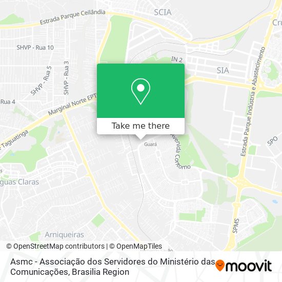 Asmc - Associação dos Servidores do Ministério das Comunicações map
