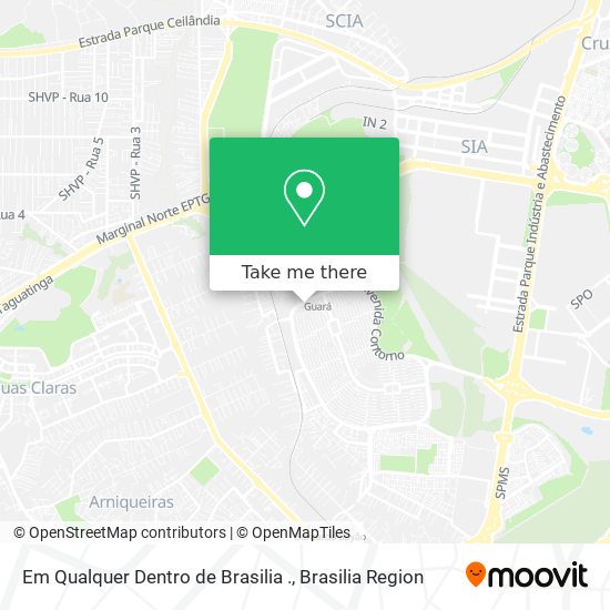 Em Qualquer Dentro de Brasilia . map
