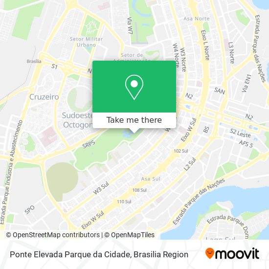 Ponte Elevada Parque da Cidade map