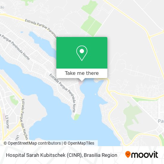 Hospital Sarah Kubitschek (CINR) map