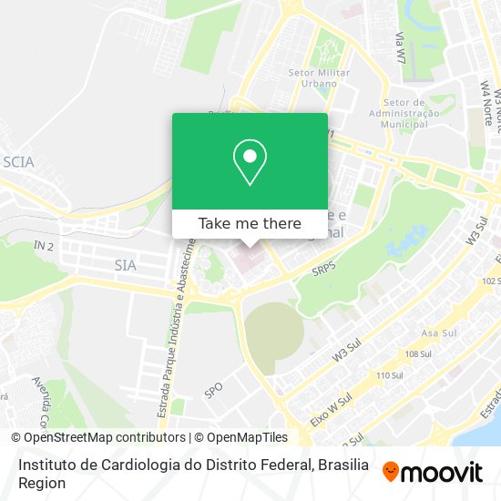 Instituto de Cardiologia do Distrito Federal map