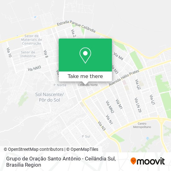Grupo de Oração Santo Antônio - Ceilândia Sul map