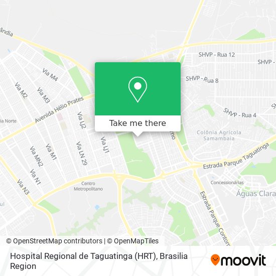 Hospital Regional de Taguatinga (HRT) map