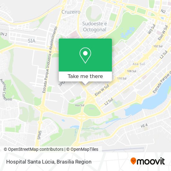 Hospital Santa Lúcia map