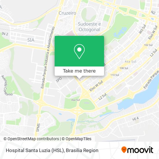 Hospital Santa Luzia (HSL) map