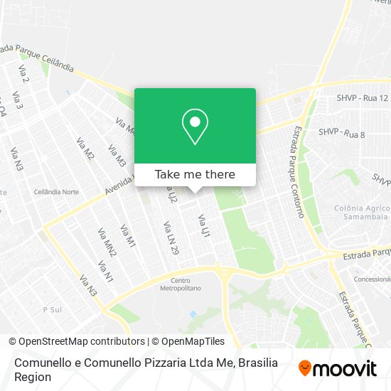Comunello e Comunello Pizzaria Ltda Me map