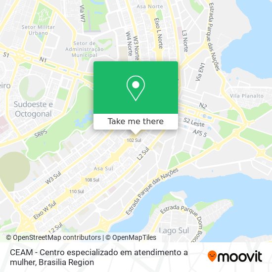 CEAM - Centro especializado em atendimento a mulher map